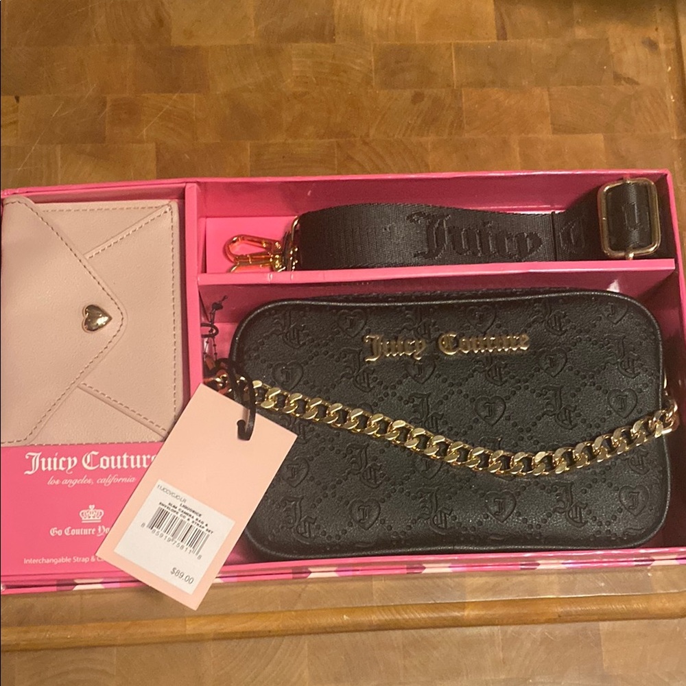 Juicy Couture Black and Pink Women's Bag Set